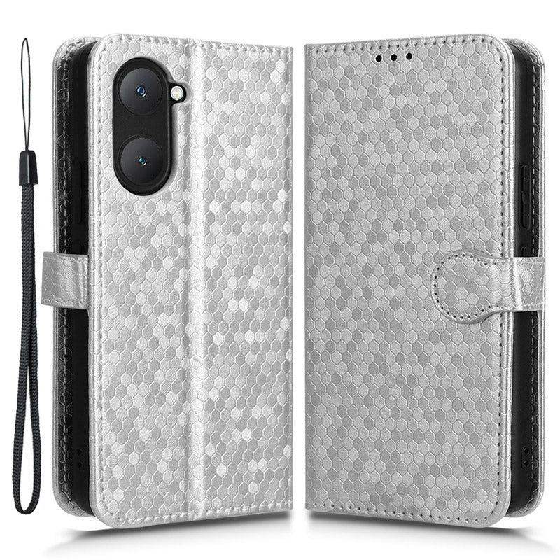 For vivo Y03 Case Dots Imprinted Shockproof Wallet Phone Cover For vivo Y03 Case Dots Imprinted Shockproof Wallet Phone Cover